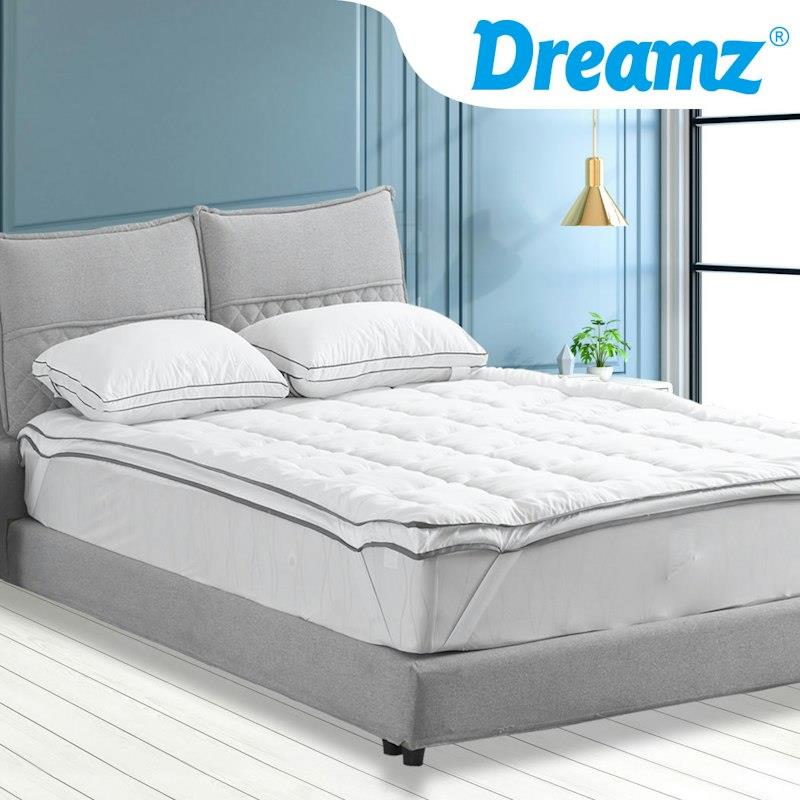 Load image into Gallery viewer, DreamZ Bedding Luxury Pillowtop Mattress Topper Mat Pad Protector Cover Single Size
