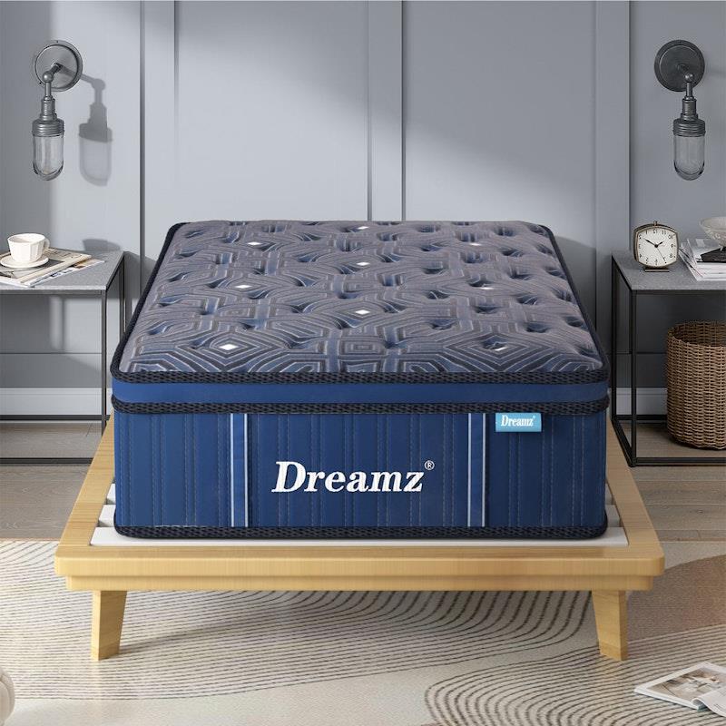 Load image into Gallery viewer, DreamZ Spring Mattress Bed Euro Top Pocket Spring Medium Firm Foam King Single Size

