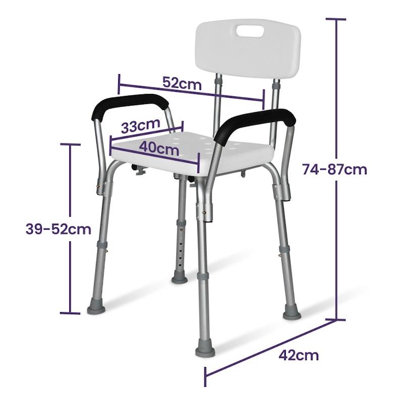 Load image into Gallery viewer, Equipmed Shower Chair Bath Seat White
