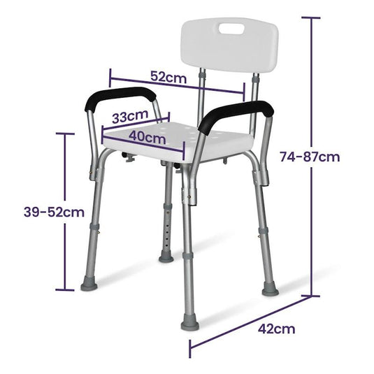 Equipmed Shower Chair Bath Seat White