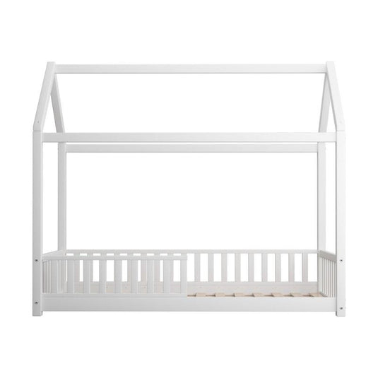 Oikiture Bed Frame Kids Wooden Timber House Frame Single