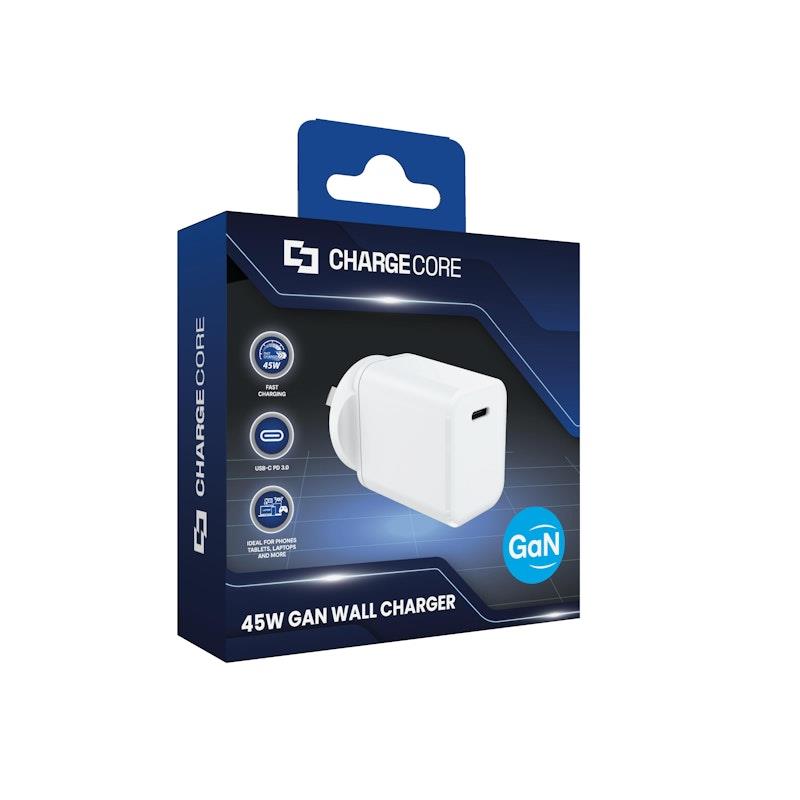 Load image into Gallery viewer, Laser ChargeCore 45W PD Wall Charger White

