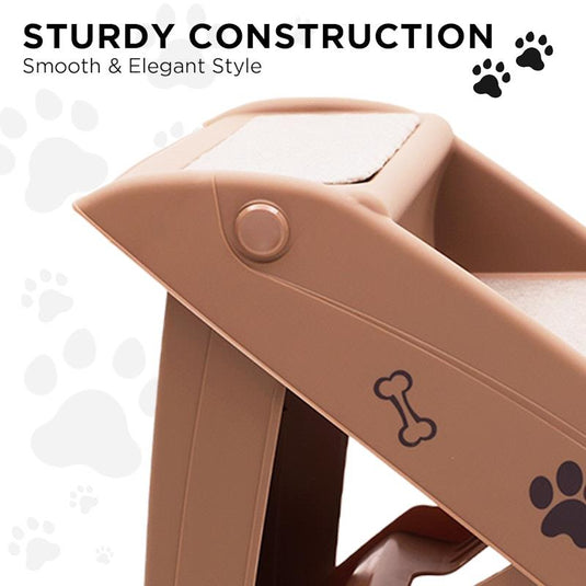 Furtastic 50cm Foldable Pet Stairs Ramp Brown