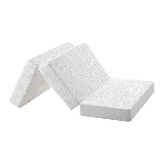 Bedra Bedding Folding Mattress 3-Fold Foldable Foam Mattresses Bed Mat White