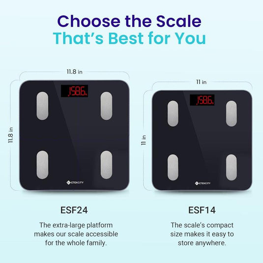 Etekcity Smart Scale for Body Weight - Black 1pc