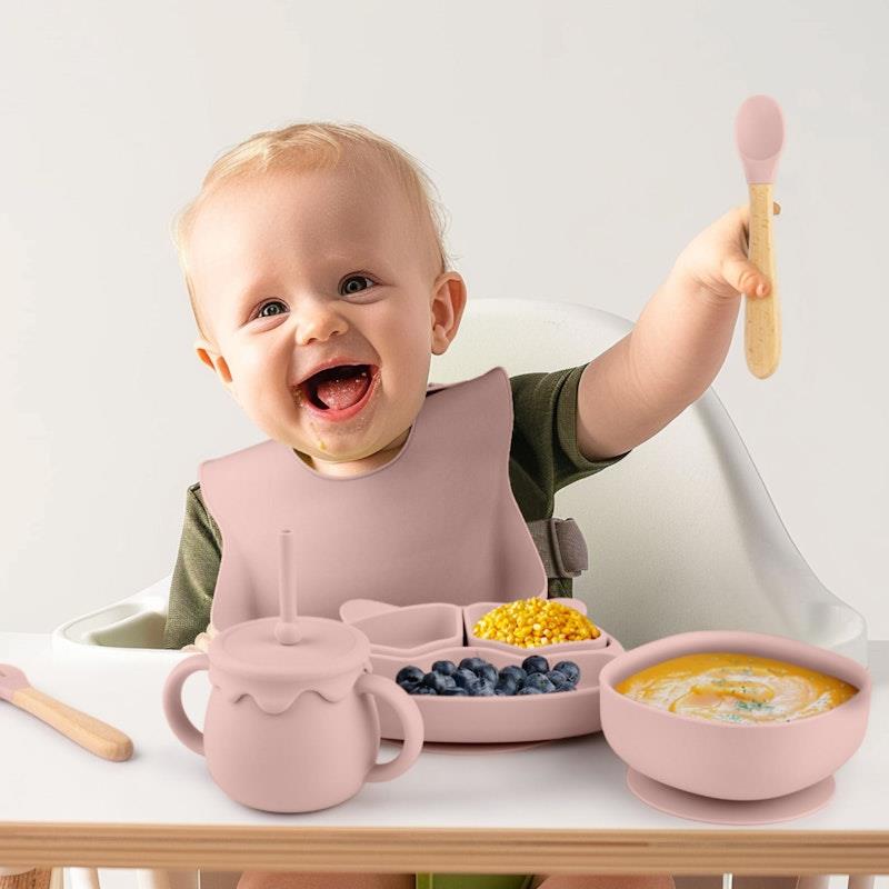 Load image into Gallery viewer, Zoe Sage Silicone Baby Feeding Set 11pc Bundle Blossom
