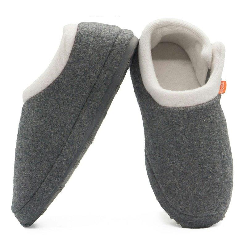 Load image into Gallery viewer, Archline Slippers Closed Back Arch Support Comfort Grey Marl Size 40
