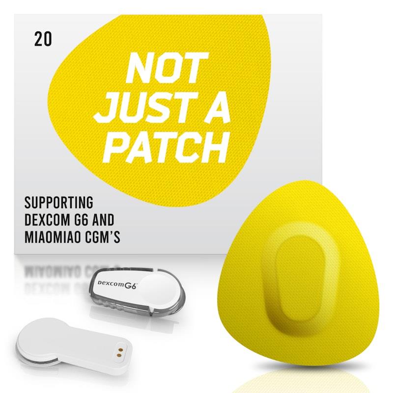 Load image into Gallery viewer, Not Just a Patch Dexcom G6 Patches - Black 20pk

