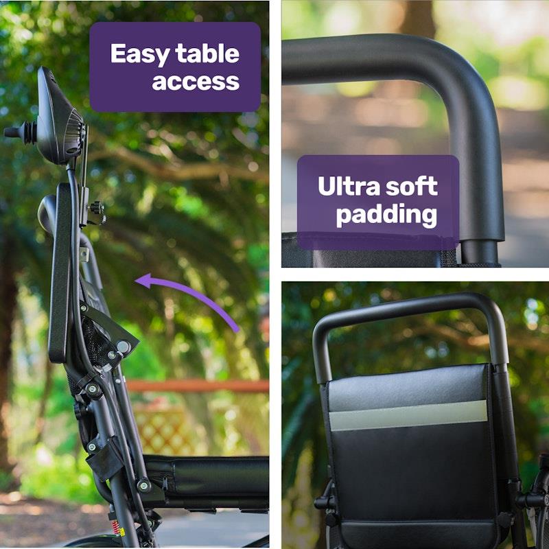 Load image into Gallery viewer, Equipmed Electric Folding Wheelchair Longrange Aluminium Frame Black
