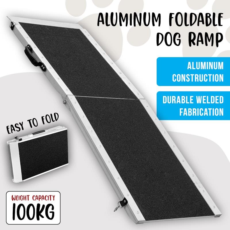 Load image into Gallery viewer, Furtastic Aluminium Foldable Dog Ramp 122 x 38cm 1Unit
