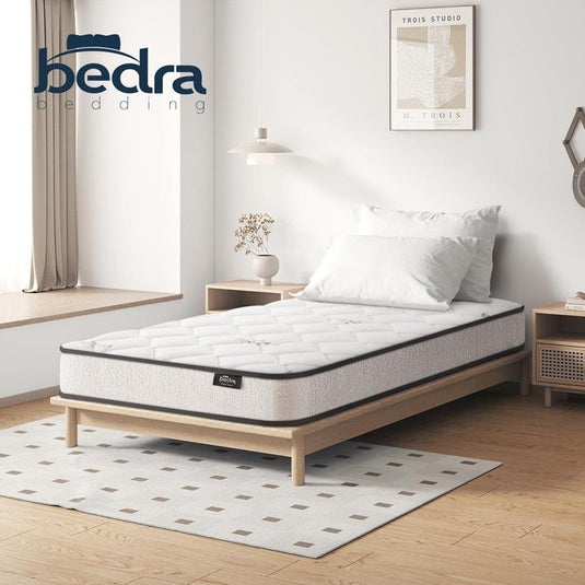 Bedra Bedding Single Mattress Bed Luxury Medium Firm Foam Boucle Bonnell Spring 16cm 1unit