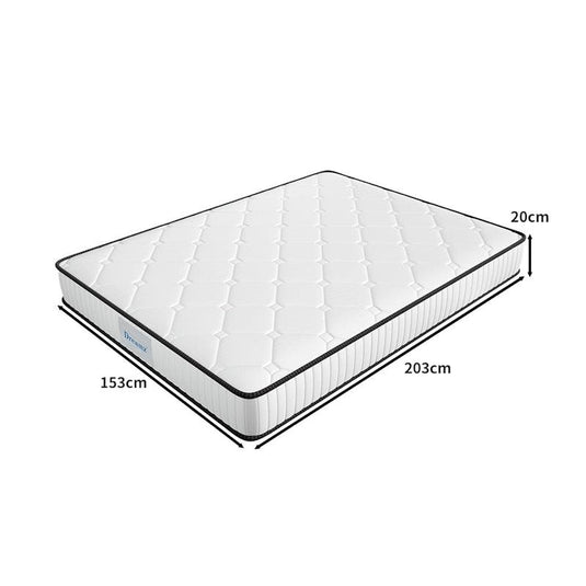 DreamZ Spring Mattress Bed Pocket Tight Top Foam Medium Firm 20CM Queen