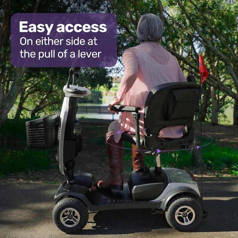 Load image into Gallery viewer, Equipmed Electric Mobility Scooter For Elderly Pathline (Silver)
