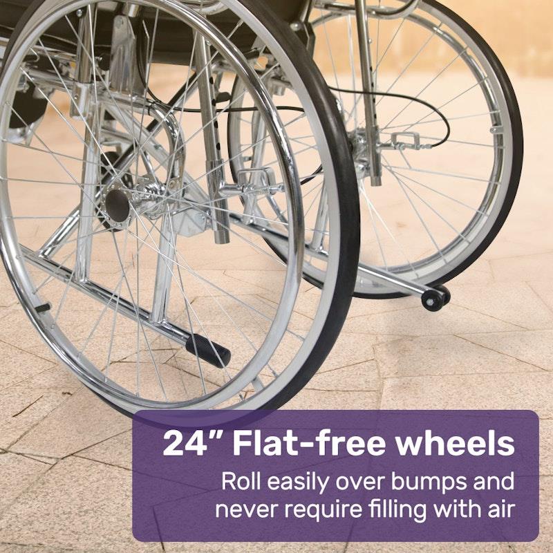 Load image into Gallery viewer, Equipmed Folding Manual Reclining Wheelchair Black

