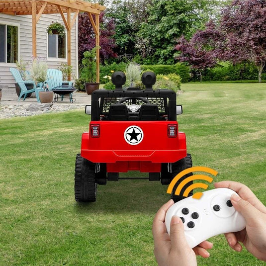 Mazam Ride On Car Electric Jeep Toy Remote Car MP3 LED lights 12V Red