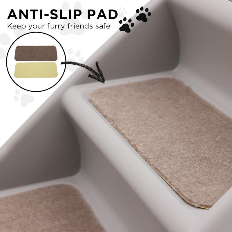Load image into Gallery viewer, Furtastic 50cm Foldable Pet Stairs Ramp Grey
