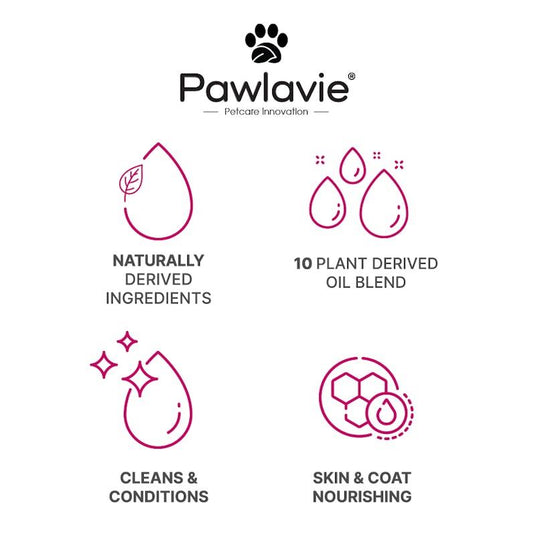 Pawlavie Nourishing Coat Oil - For long-haired dogs & cats 225ml