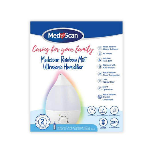 MedeScan Rainbow Mist Humidifer + Special Blend + I'il Booger Buster + l'il Nail Buffer +Multifunction Bundle