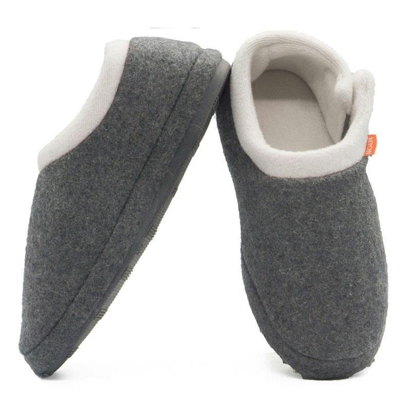 Load image into Gallery viewer, Archline Slippers Closed Back Arch Support Comfort Grey Marl Size 35
