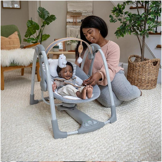 Ingenuity Boutique Collection Swing 'n Go Portable Swing - Bella Teddy 1pc