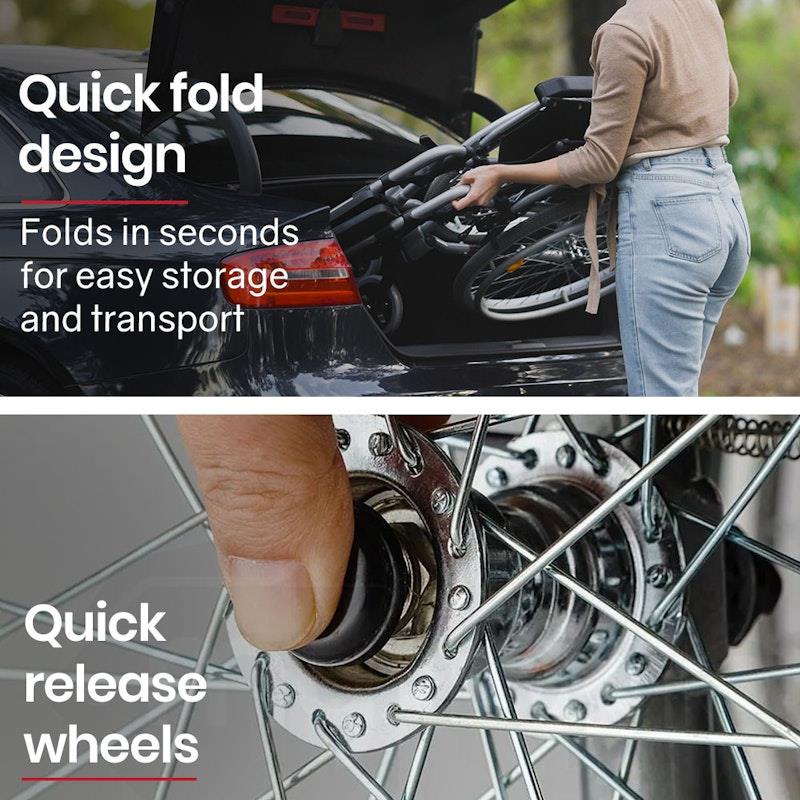 Load image into Gallery viewer, Equipmed 24 Inch Folding Wheelchair Alloy with Brakes Black

