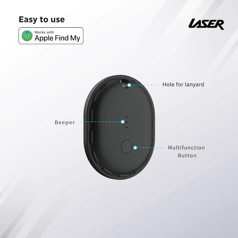 Load image into Gallery viewer, Laser Mini Travel Smart Tag Black
