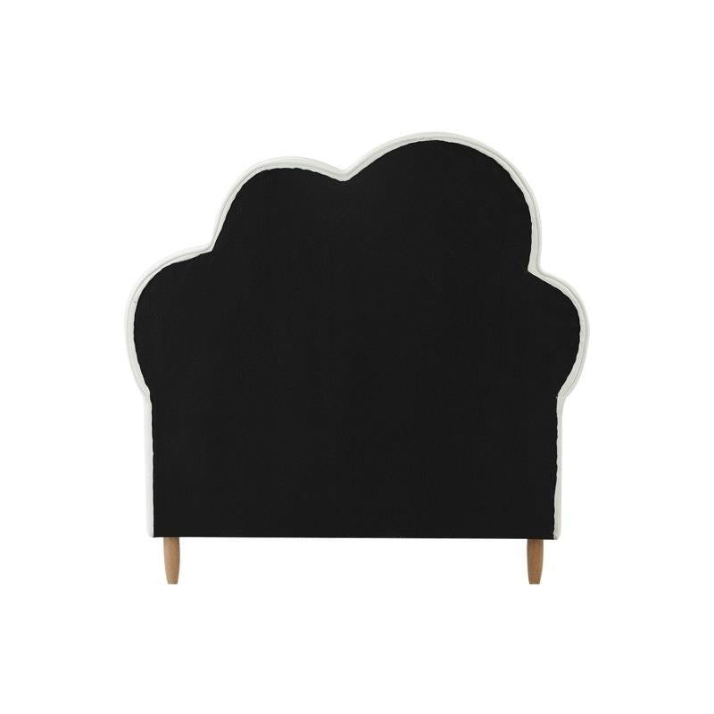 Load image into Gallery viewer, Oikiture Bed Frame Single Size Cloud Kids Bed Frame Leather White
