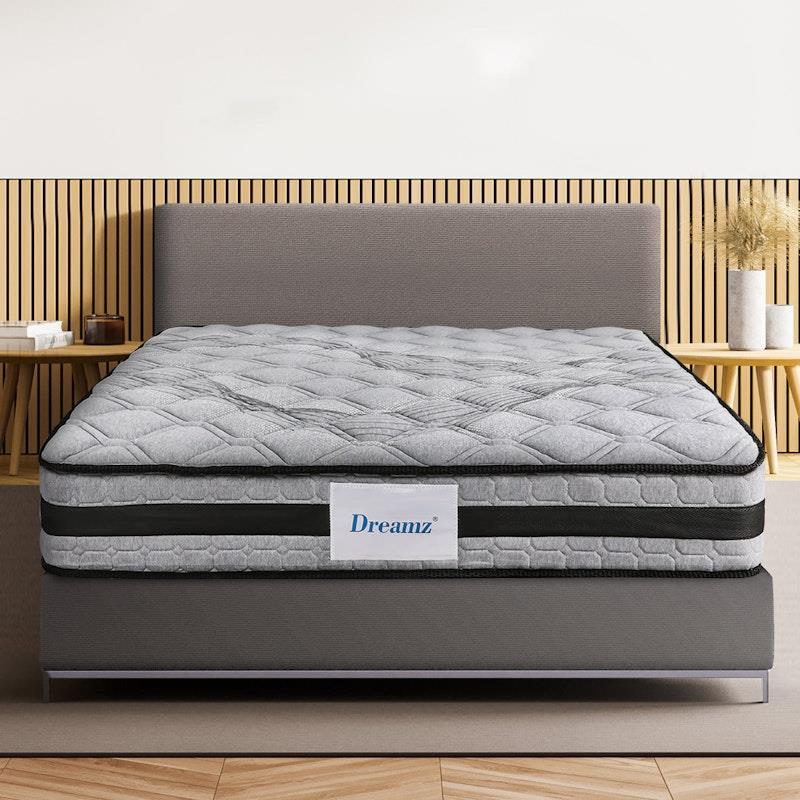 Load image into Gallery viewer, DreamZ Spring Mattress Bed Pocket Egg Crate Foam Medium Firm 22CM King
