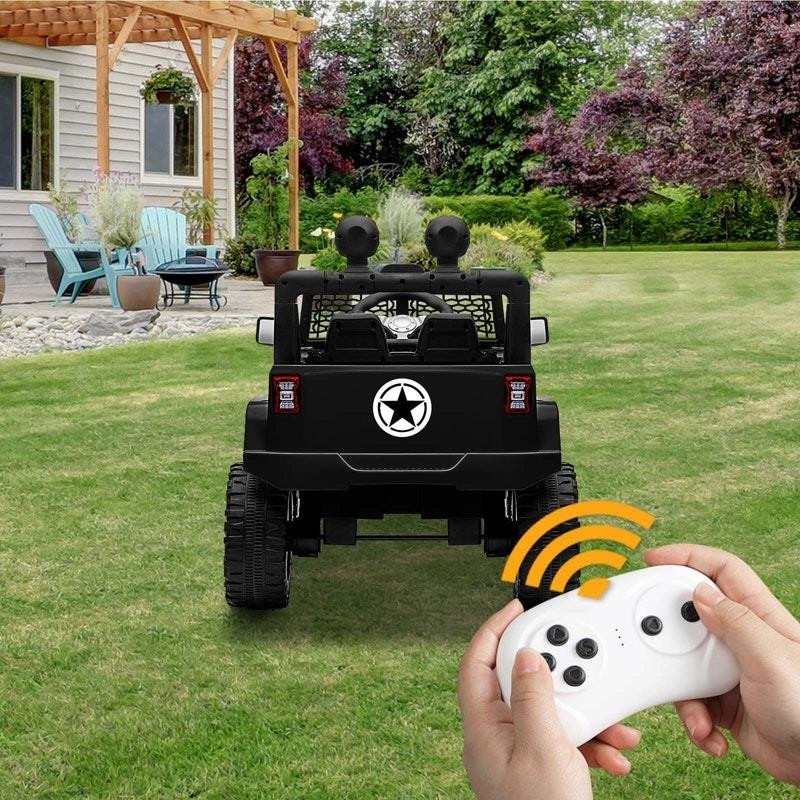 Load image into Gallery viewer, Mazam Kids Ride On Car 12V Electric Jeep Remote Vehicle Toy Car Black
