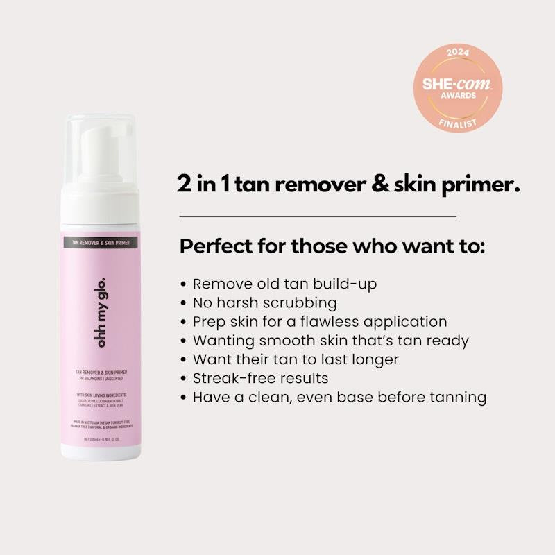 Load image into Gallery viewer, Ohh My Glo Self-Tan Remover &amp; Primer + Exfoliating Glove Pack
