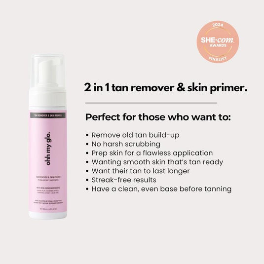 Ohh My Glo Self-Tan Remover & Primer + Exfoliating Glove Pack