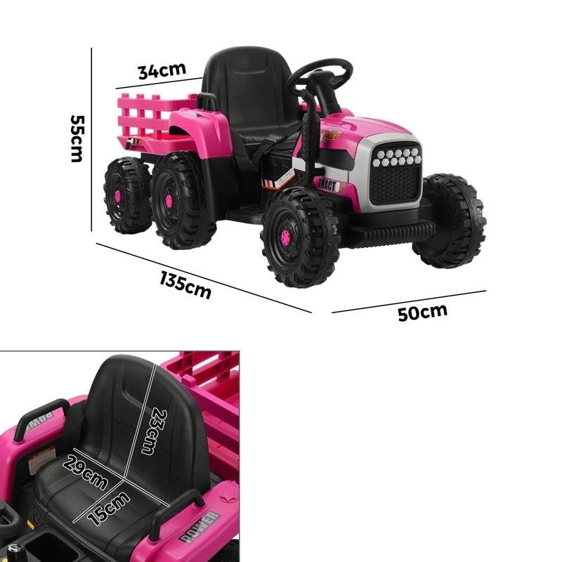 Load image into Gallery viewer, Mazam Kids Ride On Car Tractor 12V Electric Battery Remote Control Pink
