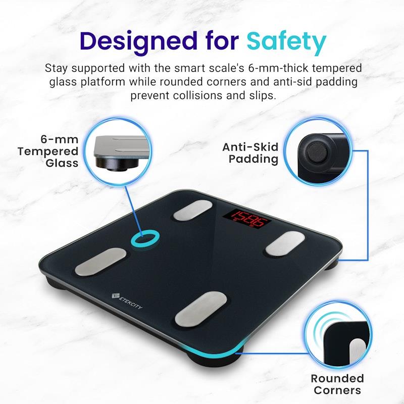 Load image into Gallery viewer, Etekcity Smart Scale for Body Weight - Black 1pc
