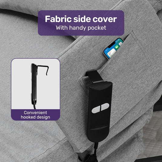 Equipmed Electric Adjustable Bed Backrest Full Length Grey
