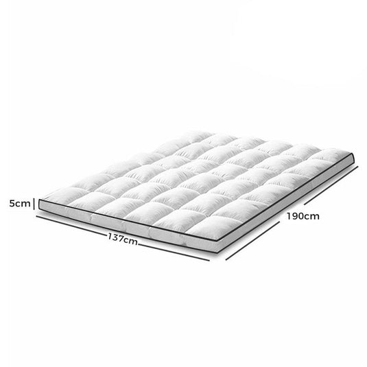 DreamZ Bedding Luxury Pillowtop Mattress Topper Mat Pad Protector Cover Double Size