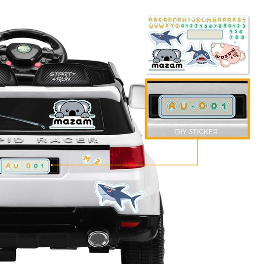 Mazam Kids Ride On Car 12V Electric Remote Vehicle Toy Car White