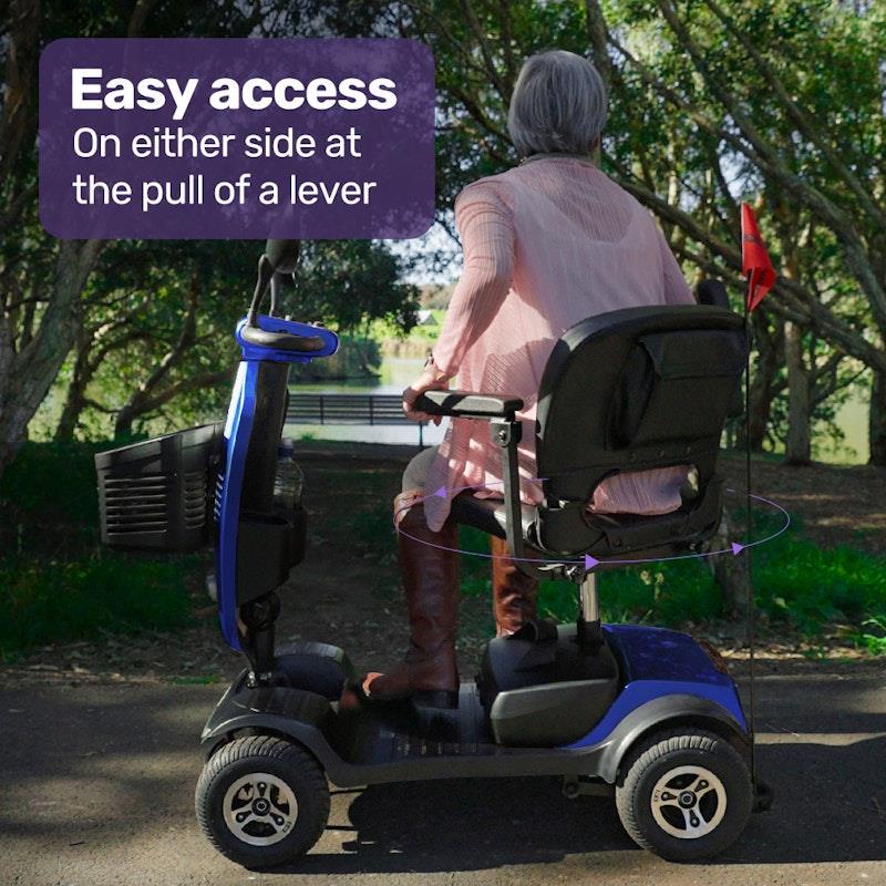 Load image into Gallery viewer, Equipmed Electric Mobility Scooter For Elderly Pathline (Blue)
