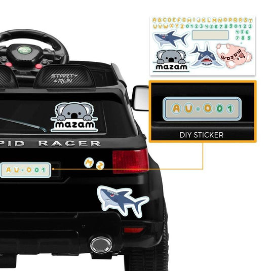 Mazam Ride On Car Electric Vehicle Toy Remote Car MP3 LED light 12V Black
