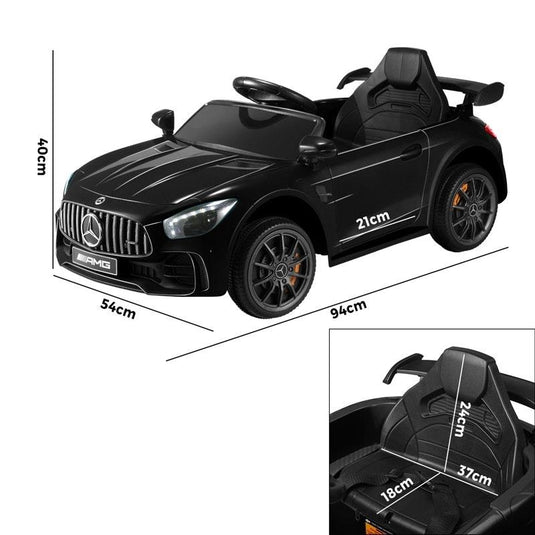 Mercedes-Benz Kids Ride On Car AMG GTR Licensed Remote Electric Toy 12V Black