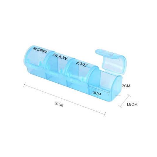 Flightmode 7 Day Travel Pill Box Medicine Organiser with Individual Daily Compartment 1Unit
