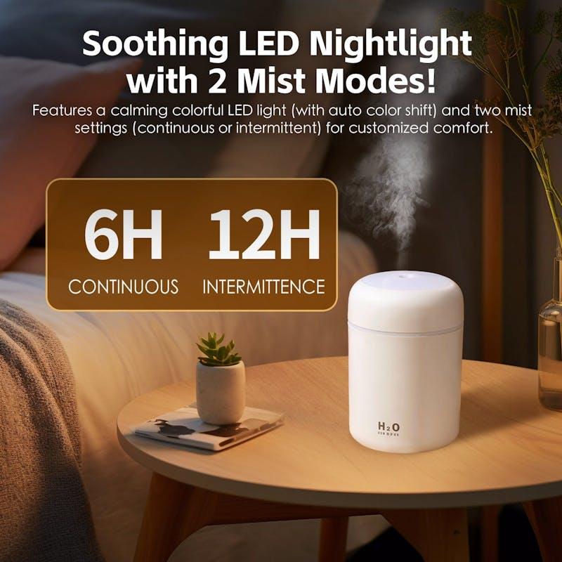 Load image into Gallery viewer, Living Today Mini LED Ultrasonic Humidifier 300ML 1Unit
