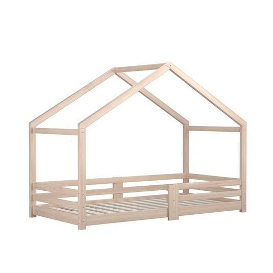 Oikiture Bed Frame Wooden Timber House Frame Single