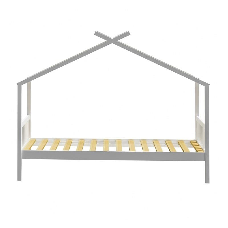 Load image into Gallery viewer, Oikiture Bed Frame Wooden Base Kids Single Timber House Beds White 1unit
