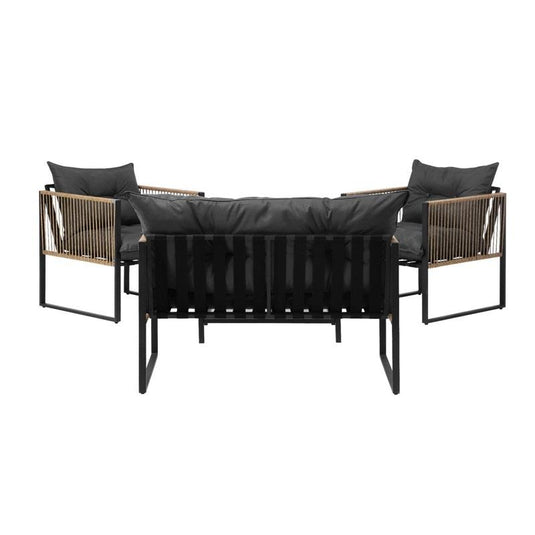 Livsip 4 Piece Outdoor Furniture Setting Garden Patio Lounge Sofa Table Chairs Set