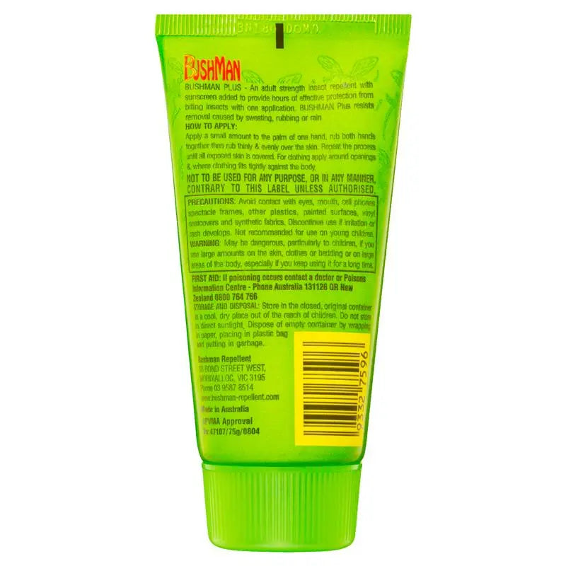 Load image into Gallery viewer, Bushman Plus Insect Repellent with Sunscreen SPF 15 75g
